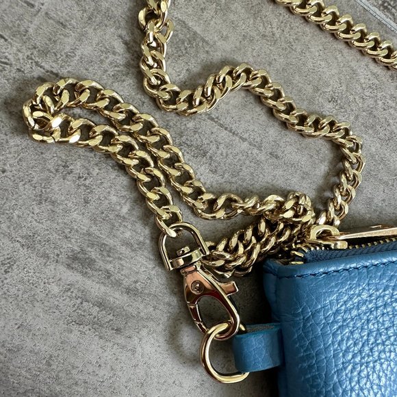 ROBERTA BIAGI Blue Crossbody&Wrislet Made in Italy Leather NWT - Picture 9 of 11